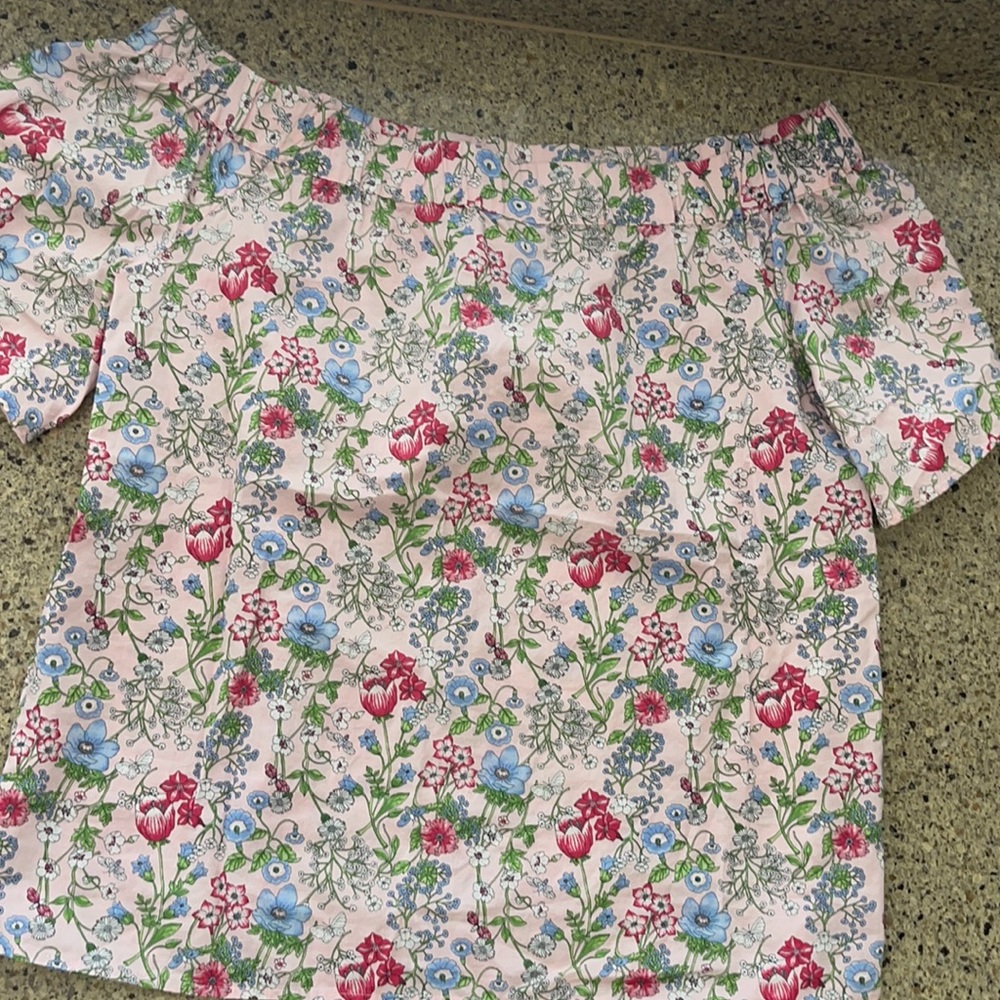 Brooks Brothers Red Fleece Floral Blouse